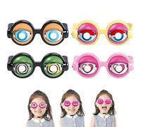 Genérico 2026 New Winking Glasses with Winking Eyes, Kinetic Crazy Eyes Glasses, Pull-String Blinking Crazy Glass for Kids and Adults (A+B+C+D)