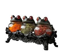 Genérico 2026 New Witchy Frog Apothecary Spice Jars - Unique Vintage Spice Jars with Frog Lids, 3 Piece Set with Lids, Sealed Durable, For Home Kitchen, Decor Holiday Gifts (3PCS)