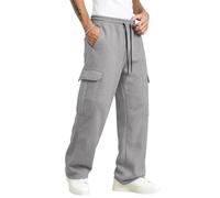 Genérico 2026 Pantalones Cargo de chándal para Hombre Prendas cálidas con Forro Polar y Bolsillos Ideales para Actividades al Libre en Invierno ofrecen Comodidad y Estilo Deportivo