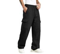 Genérico 2026 Pantalones Cargo de chándal para Hombre Prendas cálidas con Forro Polar y Bolsillos Ideales para Actividades al Libre en Invierno ofrecen Comodidad y Estilo Deportivo