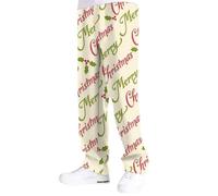 Genérico 2026 Pantalones Casuales navideños para Hombre con diseño Especial de muñeco de Nieve Papá Noel y árbol Festivo (Khaki, L)