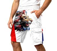 Genérico 2026 Pantalones Cortos Cargo Estampados para Hombre Ropa de Trabajo al Libre Ligeros Transpirables Ideales para Playa con Bolsillos y Resistentes