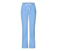 Genérico 2026 Pantalones Naturales de Enfermería con Bolsillo Lateral Pierna Sólida Uniforme Flare Mujer Trajes Conjuntos (Sky Blue, L)