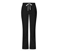 Genérico 2026 Pantalones Naturales de Enfermería con Bolsillo Lateral Pierna Sólida Uniforme Flare Mujer Trajes Conjuntos (Black, M)