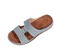 Genérico 2026 Pantuflas de Mujer de Moda para Uso Casual, diseño de Punta Abierta con Corte, atuendos de Verano, tacón de cuña Moderno, Ideales para Jeans.