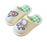 Genérico 2026 Pantuflas de otoño e Invierno para niños, niñas, Hombres, Antideslizantes, Cortas, cálidas y cómodas, con Bonito patrón de Astronauta