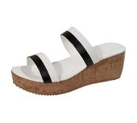 Genérico 2026 Pantuflas de Verano para Mujer, con Punta Abierta, Informales, para Uso Diario y Playa, con diseño de cuña, Ideales para Relajarse y sentirse cómodo.