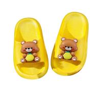 Genérico 2026 Pantuflas para niños de PVC Suave, Informales, sin Cordones, con Estampado de piña y Oso, cómodas y Ligeras, para Interiores y Exteriores