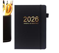 Genérico 2026 Planner - 8.46x6.1x0.47 Inches A5 Academic Notebook | Portable Calendar Planner for Kids Adults Travel College Graduation Home Business Workplace School Study Meeting