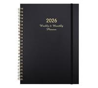 Genérico 2026 Planner Book | A5 Ring Binder Weekly Planner Notebook | Portable Diary Notebook For Classrooms Work Meetings Traveling Business