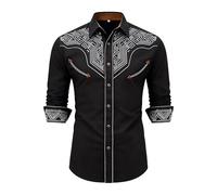 Genérico 2026 Printed Western Cowboy Beer Festival Shirt Style Button Down Casual Long Sleeve