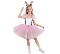 Genérico 2026 Robes pour Filles, Costume de Lapin, Tenue de fête d'Halloween, Spectacle Sur scène, Robe de Cosplay pour Tout-Petits, Enfants de 1 à 12 ANS (5-6 Years)