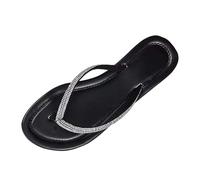 Genérico 2026 Sandalias de Verano, Chanclas Planas, separadores de Dedos Planos para Mujer, Sandalias con Diamantes de imitación Brillantes, Zapatos de Verano para Piscina, Playa y mar al Aire Libre