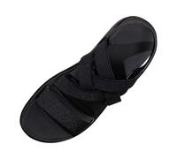 Genérico 2026 Sandalias de verano para mujer, de tela elástica tejida, con una sola palabra, para playa y ocio, de la Ms. Europe and the United States.