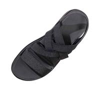 Genérico 2026 Sandalias de verano para mujer, de tela elástica tejida, con una sola palabra, para playa y ocio, de la Ms. Europe and the United States.