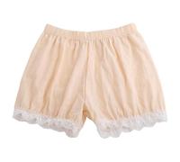 Genérico 2026 Short pour fille, à Porter au quotidien, Avec Bordure en Dentelle, Confortable, Coupe Ample, Sous-vêtement d'été Fin et respirant, pour la Maison, de 4 à 16 ANS (Beige, 11-12 Years)