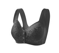Genérico 2026 Sujetador Cómodo para Mujer Sujetadores con Cierre Frontal para Ropa Interior cómoda sin Encaje con Soporte Antideslizante Total y realce Natural (Black, 38)
