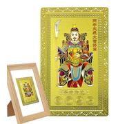 Genérico 2026 Tai SUI Copper Protection Card, 8 X 5cm, 9g, Auspicious For Personal Safety, Charm Featuring General Wen Zhe, Collectible For Luck, Harmony, and Spiritual Protection