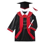 Genérico 2026 Toga y Birrete de Graduación para Niñas Atuendo Académico Formal con Borla Ceremonia de de Curso y de Promoción (Black, 3-8 Year)
