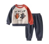 Genérico 2026 Traje otoño Invierno bebé Conjunto Dos Piezas Sudadera Capucha Pantalones Deportivos Color Juego niños (Orange, 12-18 Months)