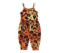 Genérico 2026 Trajes Halloween Calabaza Mono Bebé Niñas Correa Animados Niño Jumpsuit Romper Infantil Disfraz (Orange, 4-5 Years)