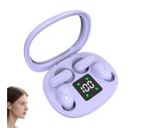 Genérico 2026 Ultra Mini 2-Pack Bluetooth Earbuds, 2 Pairs Semi-in-Ear Mini Sleep Earphones, Invisible Short-Stem Design for Side Sleepers & Sports, All Type Ears (Purple)