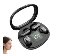 Genérico 2026 Ultra Mini 2-Pack Bluetooth Earbuds, 2 Pairs Semi-in-Ear Mini Sleep Earphones, Invisible Short-Stem Design for Side Sleepers & Sports, All Type Ears (Black)