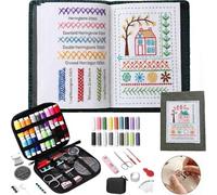 Genérico 2026 Upgraded Embroidery Stitch Book Kit,With 106 Patterns Tutorials,86-Pcs Embroidery Kit,Portable Hand Embroidery Book For Diy And Sew Enthusiast