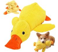 Genérico 2026 Upgraded Yellow Duck Dog Toy, Calming Duck Toy for Dogs, Interactive Stuffed Toys with Quack Sound, for Small Dogs Chewers (Medium(9.8 * 11in))