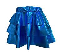 Genérico 2026 Vestido de Baile Infantil Falda tutú en Capas con lámina Dorada Corta Plisada e hinchada para niñas (Blue, XXS)