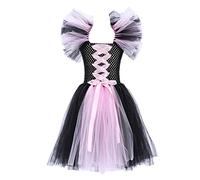 Genérico 2026 Vestido de Halloween para niñas pequeñas Elegante Disfraz de Tul Negro con diseño magnífico para bebés y Toddlers (D, 8)