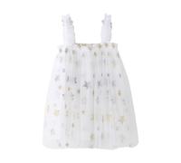Genérico 2026 Vestido Lentejuelas Estrellas Sin Mangas Tul Princesa Pequeñas Niñas Elegante (White, 12-18 Months)