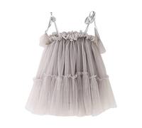 Genérico 2026 Vestido Liso sin Mangas para niñas pequeñas diseño Elegante para y Uso Diario confeccionado en Tul y Ideal para Primavera Verano otoño e Invierno (Grey, 4-5 Years)