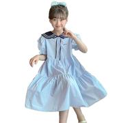 Genérico 2026 Vestido Moderno para niñas diseño Elegante y Ideal para Primavera o Uso Casual Ropa cómoda Adecuada Desde pequeñas hasta Mayores (Sky Blue, 13-14 Years)