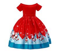 Genérico 2026 Vestido Princesa niñas Desfile Navidad Baile Infantil Elegante Falda Tul tutú Decorado Lentejuelas Brillo Cierre Espalda Oculto (Blue, 5-6 Years)