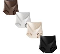 Genérico 2026 Waisted Panties Flatten Belly & Lift Buttocks Breathable Antibacterial Plus Size Women's Panties (4-PCS,L)