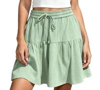 Genérico 2026 Women's Flowy Shorts, Drawstring Loose Fit Lightweight Stretch Comfy Shorts with Pockets, for Daily Wear (Green,L)