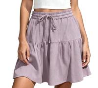 Genérico 2026 Women's Flowy Shorts, Drawstring Loose Fit Lightweight Stretch Comfy Shorts with Pockets, for Daily Wear (Purple,M)