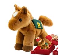 Generico 2026 Year Horse Plush Mascot | Short Plush 21cm 140g Slim Limbs Body | Cute Stuffed Figure | Birthday Present Party Favor Keepsake Boys Girls