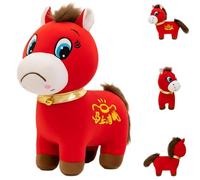 Genérico 2026 Year of The Horse Chinese New Year Plush Ornament, Chinese New Year Horse Plush, 7.87 in Funny Smiling/Crying Horses Plushie Figurine for Home Store Tabletop Decor (Crying Pony)