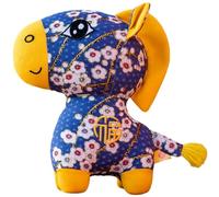 Genérico 2026 Year of The Horse Chinese Plush Horse Ornament, Mascot Plush Doll, Chinese Zodiac Pony Plushs Toys with Plum Blossom,Peony Patterns, New Year Home Décor for Desktops,Car