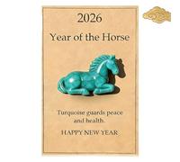 Genérico 2026 Year of The Horse: Lucky Crystal Horse Guardian, Hand-Carved Acrylic Little Horse Pocket Hug Lucky Talisman for Health Smooth Journeys New Year Decor Gift (C)
