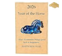Genérico 2026 Year of The Horse: Lucky Crystal Horse Guardian, Hand-Carved Acrylic Little Horse Pocket Hug Lucky Talisman for Health Smooth Journeys New Year Decor Gift (D)