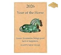 Genérico 2026 Year of The Horse: Lucky Crystal Horse Guardian, Hand-Carved Acrylic Little Horse Pocket Hug Lucky Talisman for Health Smooth Journeys New Year Decor Gift (B)