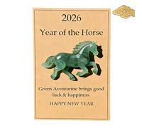 Genérico 2026 Year of The Horse: Lucky Crystal Horse Guardian, Hand-Carved Acrylic Little Horse Pocket Hug Lucky Talisman for Health Smooth Journeys New Year Decor Gift (K)