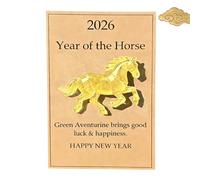 Genérico 2026 Year of The Horse: Lucky Crystal Horse Guardian, Hand-Carved Acrylic Little Horse Pocket Hug Lucky Talisman for Health Smooth Journeys New Year Decor Gift (L)