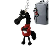 Genérico 2026 Year Of The Horse Mascot Keychain | Horse Cuddly Toy Keyring, Soft Plush Toy Bag Pendant, Funny And Versatile Accessory For Backpacks, Bags, Keys Or Cars