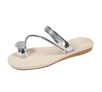 Genérico 2026 Zapatillas de Moda de Primavera y Verano para Mujer, Juego de Luces de Fondo, de imitación Brillantes, Estilo Informal y Elegante