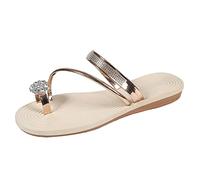 Genérico 2026 Zapatillas de Moda de Primavera y Verano para Mujer, Juego de Luces de Fondo, de imitación Brillantes, Estilo Informal y Elegante