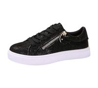 Genérico 2026 Zapatos de Tabla para Mujer, Planos, Deportivos, Casuales, con Estampado de Piel de Serpiente y Cremallera Lateral.
